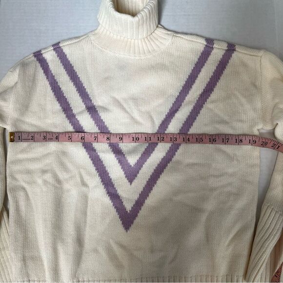 *spot* NWT Revolve x Lovers + Friends Caroline Sweater in ivory/purple| Size XS - Picture 11 of 11